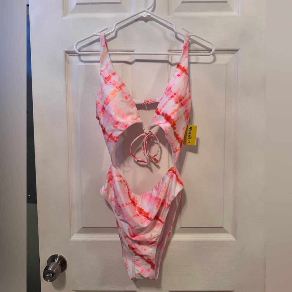 Forever 21 Pink and Orange Swimsuit